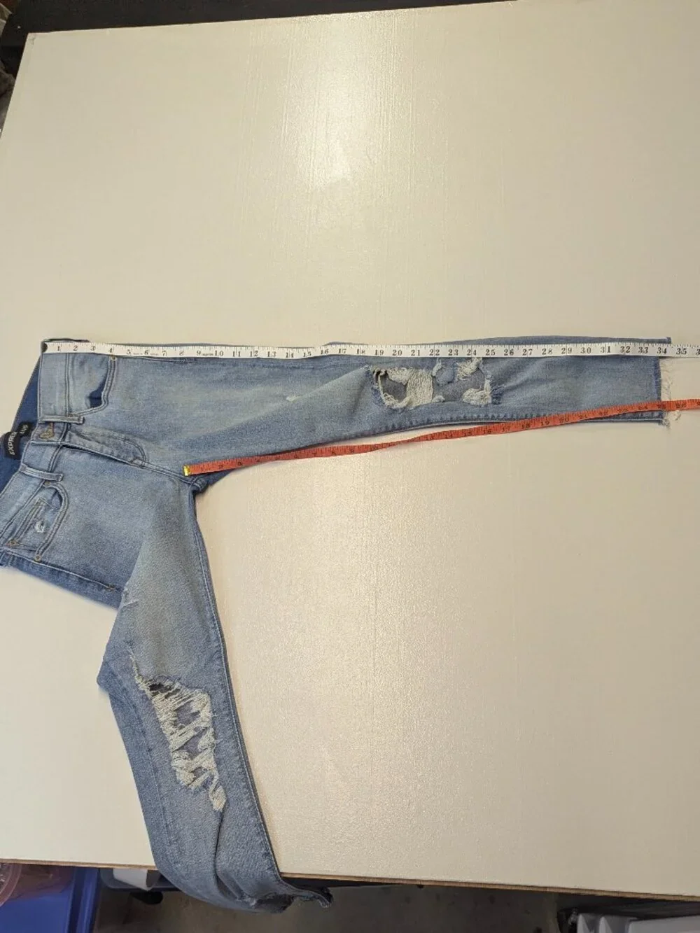 Express Jeans Distressed Mid-Rise Ankle Legging Size 2R